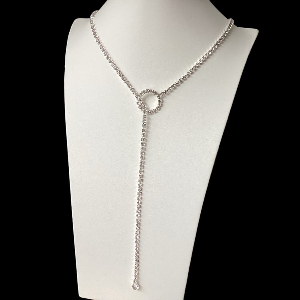 🌸Rhinestone Lariat Long Necklace
